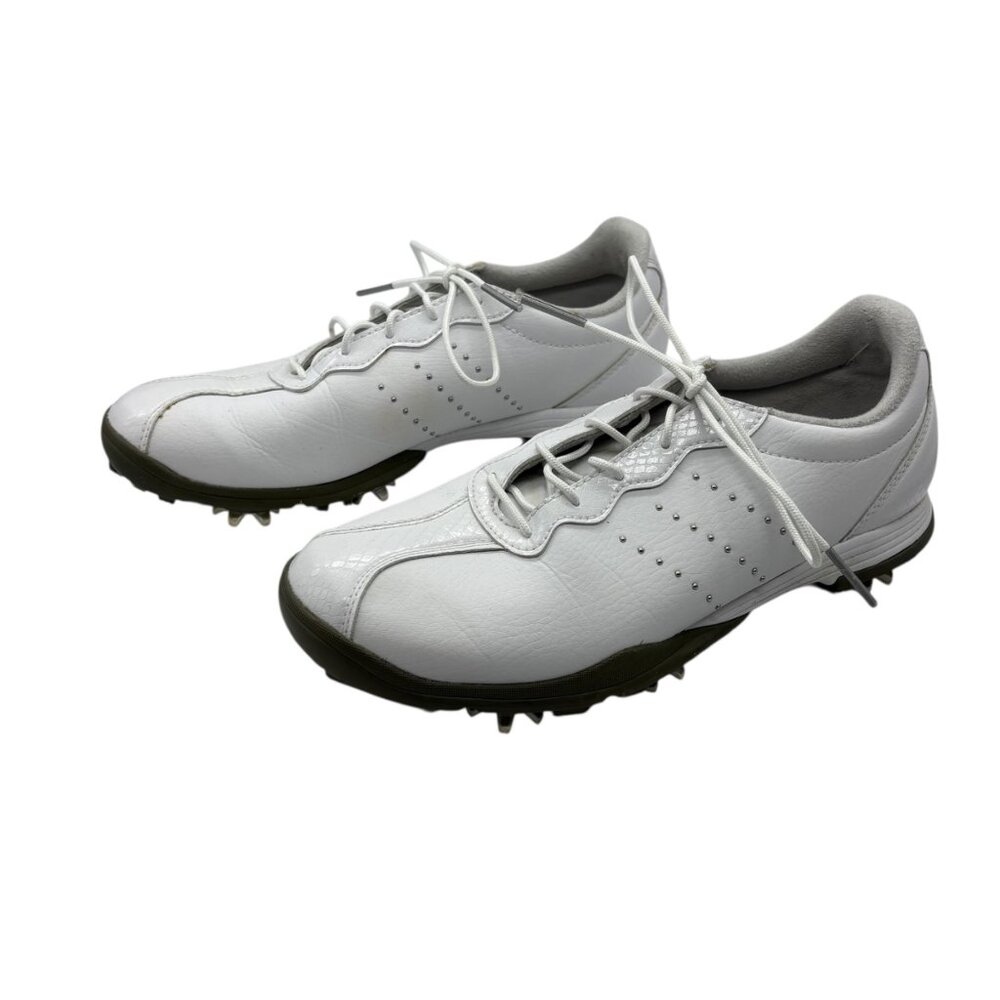 Adidas Adipure Womens‎ Golf Shoes White Leather Size 7 Spiked Outsole